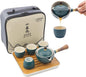 LURRIER Porcelain Chinese Gongfu Tea Set, Portable Teapot Set by LURRIERUS
