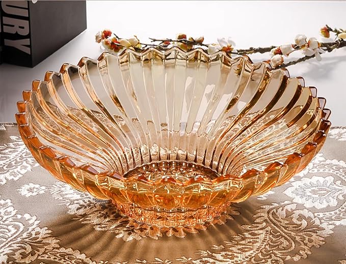 Extra Large Glass Fruit Bowl or Decorative Bowl, Center Bowl，Used - Image 5