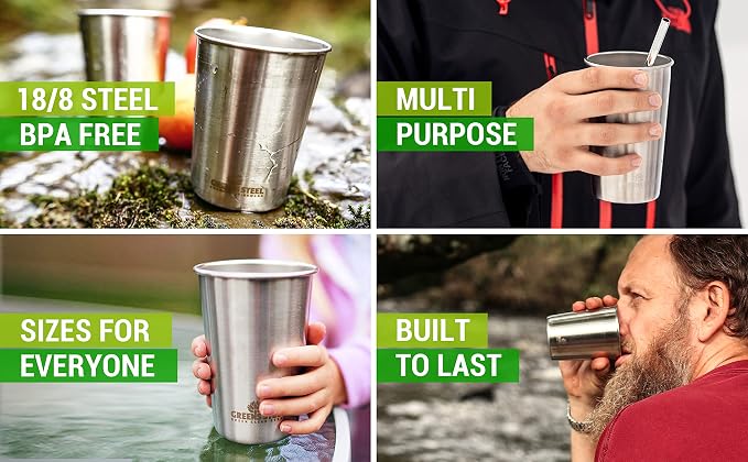 Stainless Steel Cups 16 oz Pint Tumbler - Image 4