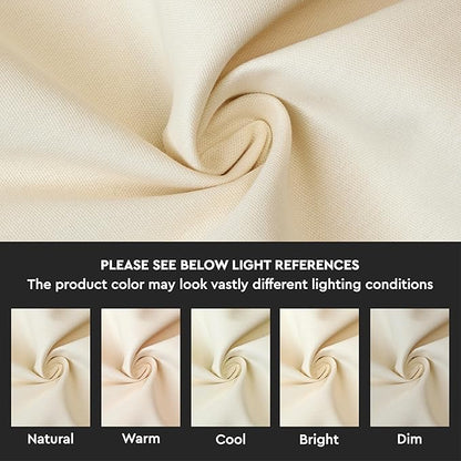 Encasa XO Table Runner, Cotton Canvas Dining Runner 13"x72" | Natural, 180 GSM - Image 3
