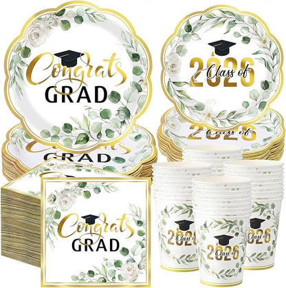 Pickmesh 250 Pcs Class of 2026 Graduation Party Supplies by Pickmesh