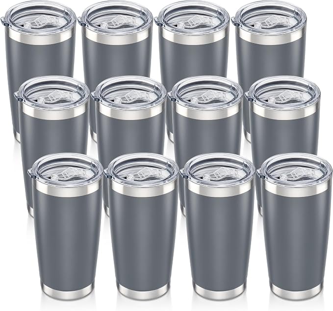 20 oz Tumbler with Lid Stainless Steel Insulated Tumblers Bulk Cups Mug | by Orebigo