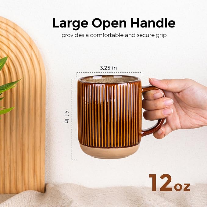 GBhome Coffee Mugs Set of 4, 12 oz Coffee Cups - Image 2