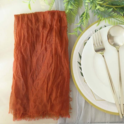 Efavormart 5 Pack 24"x19" Terracotta Matte Gauze Cheesecloth Napkins, Soft - Image 5