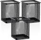 Segarty Square Pen Holder, 3 Pack Black Pen Holder by Segarty