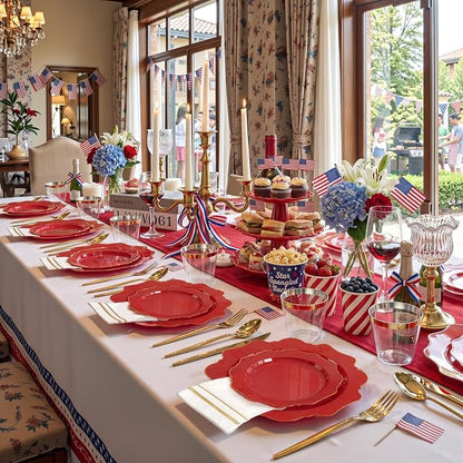 175Pcs Red Plates - Image 4