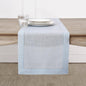 Solino Home 100% Pure Linen Table Runner Light Blue Hemstitch, 14 x 144 in | by SolinoHome