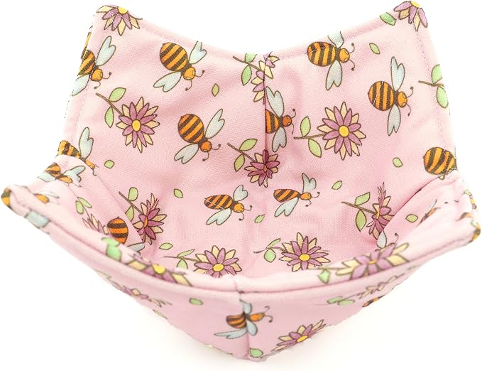 Cotton Microwavable Bowl Cozy, Microwave-Safe Hot Bowl Holders, Soup Bowl Cozy - Image 2