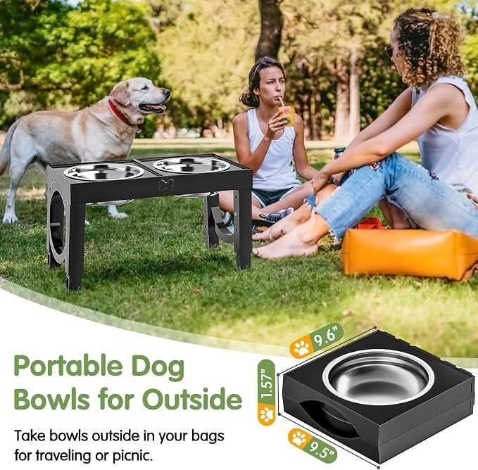XIAZ Elevated Dog Bowls Large Breed Raised Dogs Bowl Stand Large/Medium Sized - Image 6