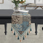 Loom and Mill Luxury Table Runner 90 Inches Long, Patchwork Chenille Damask by LoomandMill
