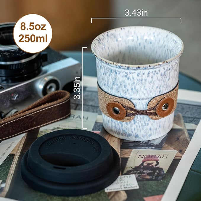 Coffee Mug with Lid, Reusable Coffee Cups - Image 2
