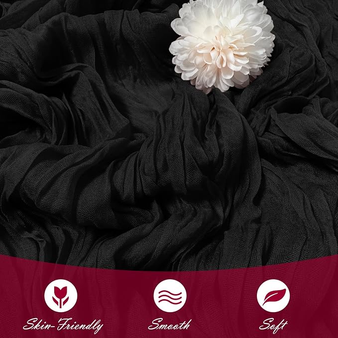 30 Pack Black Cheesecloth Table Runner 17 x 108 inch Cheese Cloth Table Runners - Image 5