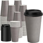 YEEHAW 16 oz Coffee Cups with Lids, 100 Pack | Heat & leak-proof paper by YEEHAW