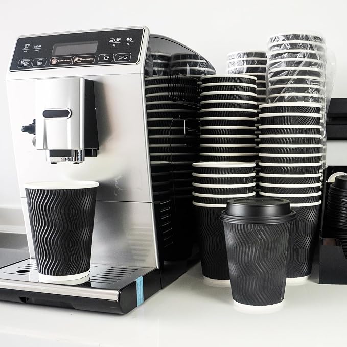 Ginkgo 100 Pack 12 oz Disposable Insulated Coffee Cups - Image 7