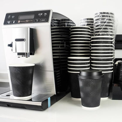 Ginkgo 100 Pack 12 oz Disposable Insulated Coffee Cups - Image 7