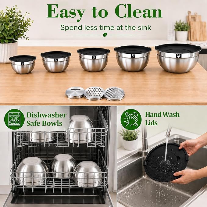 8PCS Mixing Bowls with Lids Set - Image 7