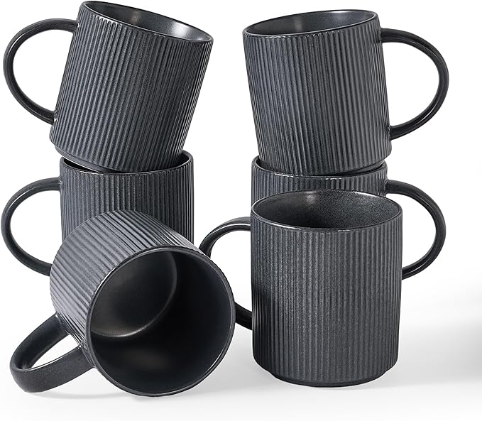 famiware Coffee Mug Set for 6, Star 16 oz Catering Mugs Cup Set by Famiware