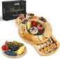 SMIRLY Charcuterie Boards Set - Large Bamboo Cheese Board Set - House Warming Gifts New Home, Wedding Gift for Couple, Bridal Shower Gift, Birthday Gifts for Women