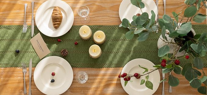 Keketoarrange Boho Macrame Table Runner 12x60 Inch | Woven Burlap Rustic Runner - Image 4