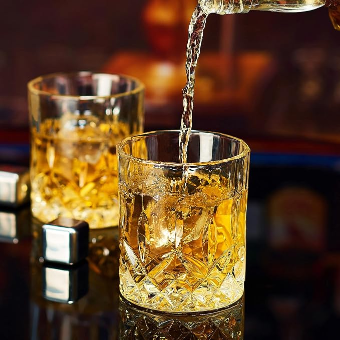 OPAYLY Whiskey Glasses Set of 6, Rocks Glasses, 10 oz Old Fashioned Tumblers - Image 4