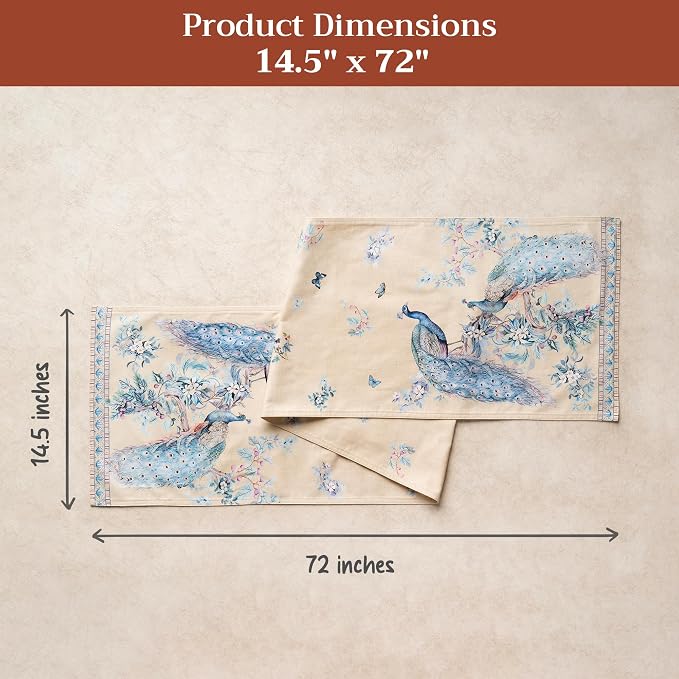 Maison d' Hermine Table Runner 100% Combed Cotton 14.5"x72" | Table Runners 72 - Image 5
