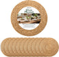 13 in Round Woven Placemats Plate Chargers Set of 12, Boho Farmhouse Rustic by XOHUYD