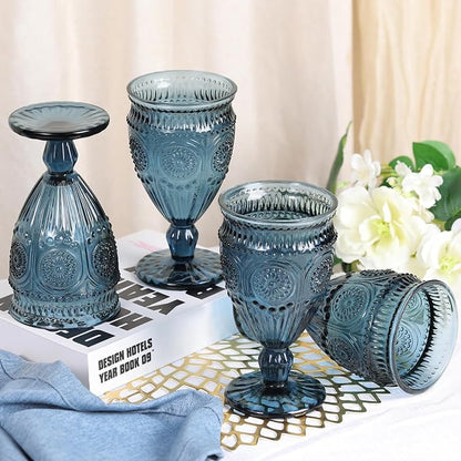 Darlion Goblets, Goblet Glasses, 12oz Water Goblets, Food Grade Glass, - Image 3