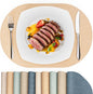 Oval Placemats for Dining Table Set of 2, Washable Leather Table Mats, Waterproof Heat-Resistant Non-Slip Kitchen Placemats, Simple Style Oval Design