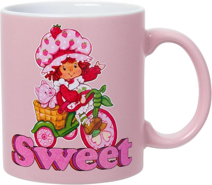 Silver Buffalo Strawberry Shortcake Custard Biking Sweet, Ceramic Mug, 20oz | by SilverBuffalo