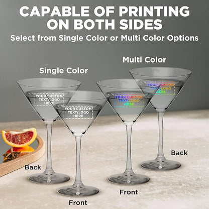 Custom Martini Glasses by ARC 10 oz. Set of 100, Personalized Bulk Pack - Perfect for Hotel, Bar, Restaurant or Lounge - Clear