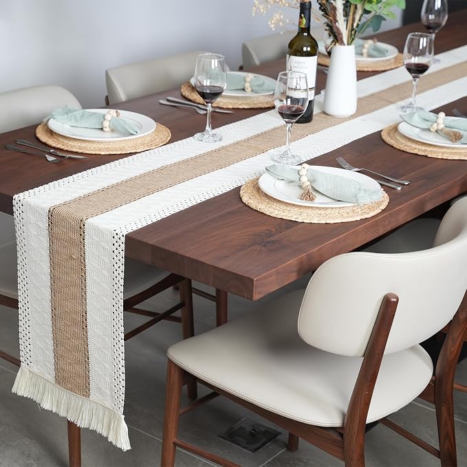 Placemats Set of 6, Natural Round Placemats - Image 2