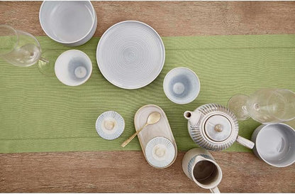 Solino Home 100% Pure Linen Table Runner Moss Green Hemstitch, 14 x 120 in | - Image 3