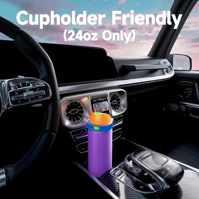 24 oz Insulated Water Bottle for Women: Meoky Stainless Steel Metal Water Bottle - Image 7