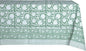 ATOSII Shalimar Green 100% Cotton Square Fall Tablecloth, Handblock Floral Table Cloth Linen for Kitchen Dining I Parties Wedding Outdoors Christmas Thanksgiving I Fall Home Decor 60 X 60 Inches