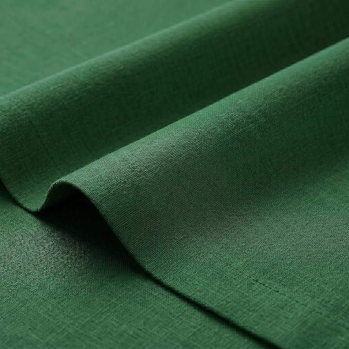 Solino Home 100% Pure Linen Table Runner Pine Green Woven, Fete 14 x 48 in | - Image 5