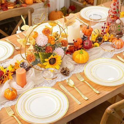 WELLIFE 350PCS Ivory Plastic Plates - Image 7