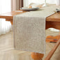 Laolitou Light Brown Table Runners 90 Inches Long, Burlap Linen Texture by Laolitou