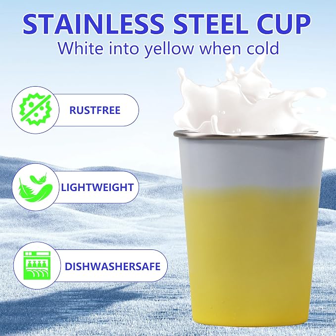 20oz 2PCS Stainless Steel Pint Cups, Reusable metal Cups, Drinking | Pint - Image 5