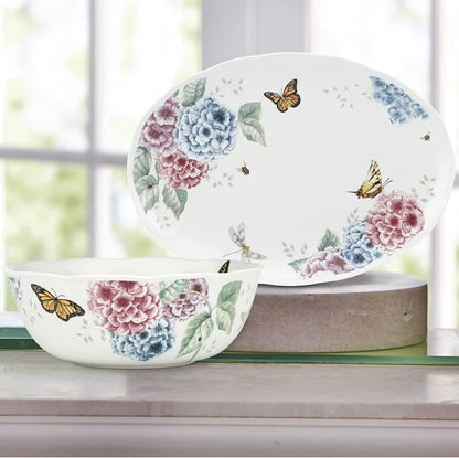 Lenox Butterfly Meadow Hydrangea Large Serve Bowl, 2.70 LB, microwave safe | - Image 5