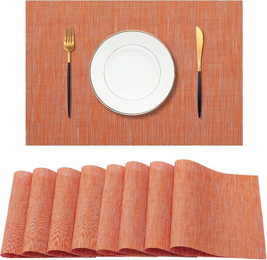 Leetaltree Orange Placemats Set of 8 by Leetaltree-ArtatEveryTable