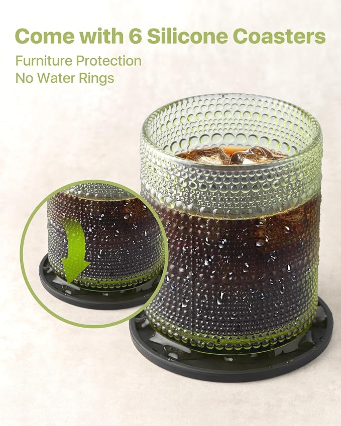 Hobnail Drinking Glasses Set of 12 - Image 2