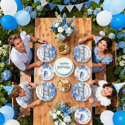 96 Pcs Happy Birthday in Heaven Party Decorations, Serves 24 | Funeral - Image 8