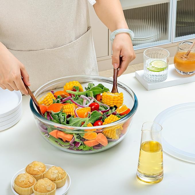 NUTRIUPS 6 QT Large Glass Mixing Bowl - Image 8