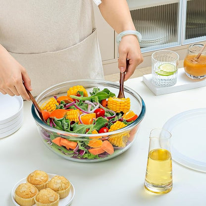 NUTRIUPS 6 QT Large Glass Mixing Bowl - Image 8