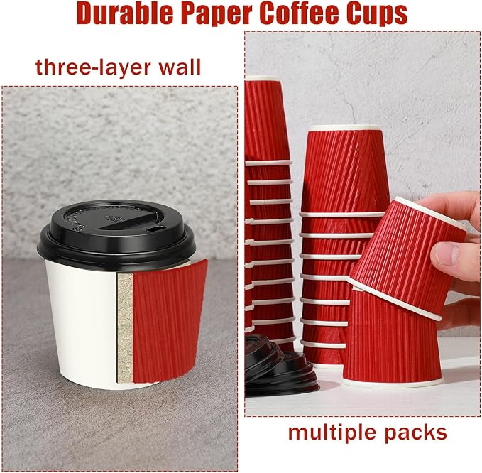 Uiifan 100 Set 4oz Disposable Espresso Cups - Image 3