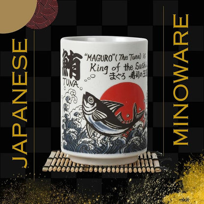 Japanese Tea Cups Sushi-Yunomi Mino Ware - Image 2