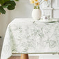 jinchan Green Floral Linen Square Table Cloth 50 x 50 Inch | Green botanical by JINCHAN