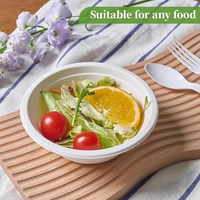 150 Pack 12 oz Compostable Paper Bowls Disposable - Image 6