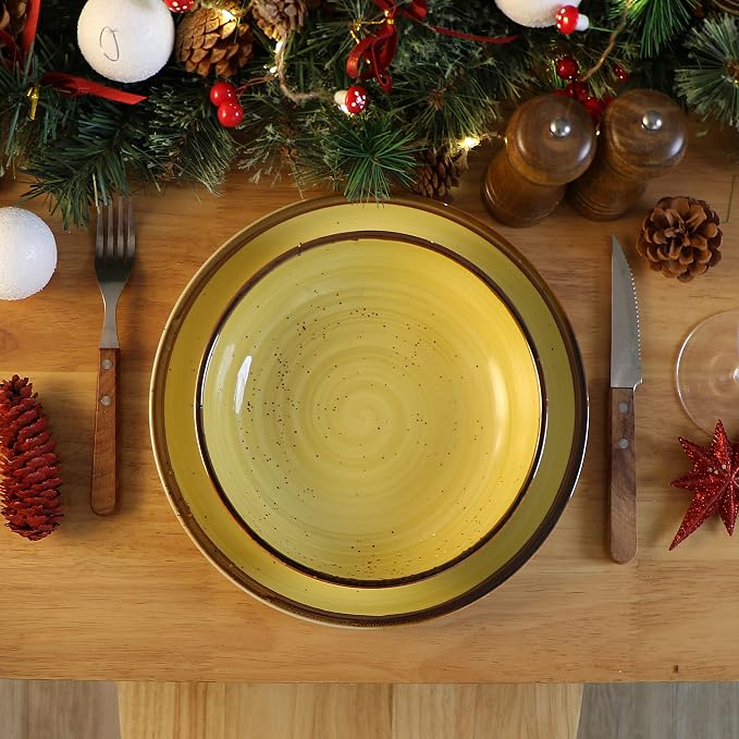 ONEMORE Porcelain Pasta Bowl 30 Oz, Large Ceramic Salad Serving Bowl/Oven - Image 6