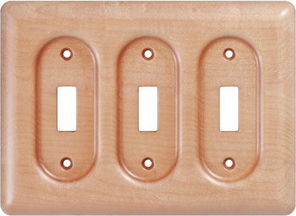 Elegant Maple Wood Cover Plate For Toggle Light Switch 3 Toggle Light Switch Cover Plate